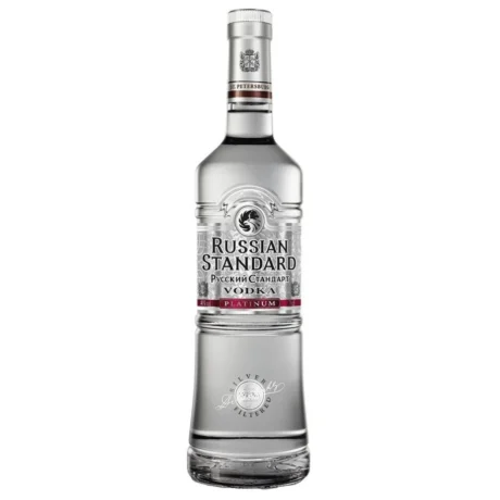 Bottle of Russian Standard Platinum Vodka available at sip22 online liquor store in Amman with vodka delivery.