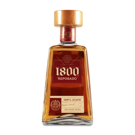 1800 Tequila Reposado, an aged 100% Blue Weber Agave tequila with a honey-amber hue, available for delivery in Amman.