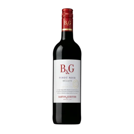 B&G (Barton & Guestier) Réserve Pinot Noir, a brilliant garnet-red French wine with cherry and violet notes, available for delivery in Amman.