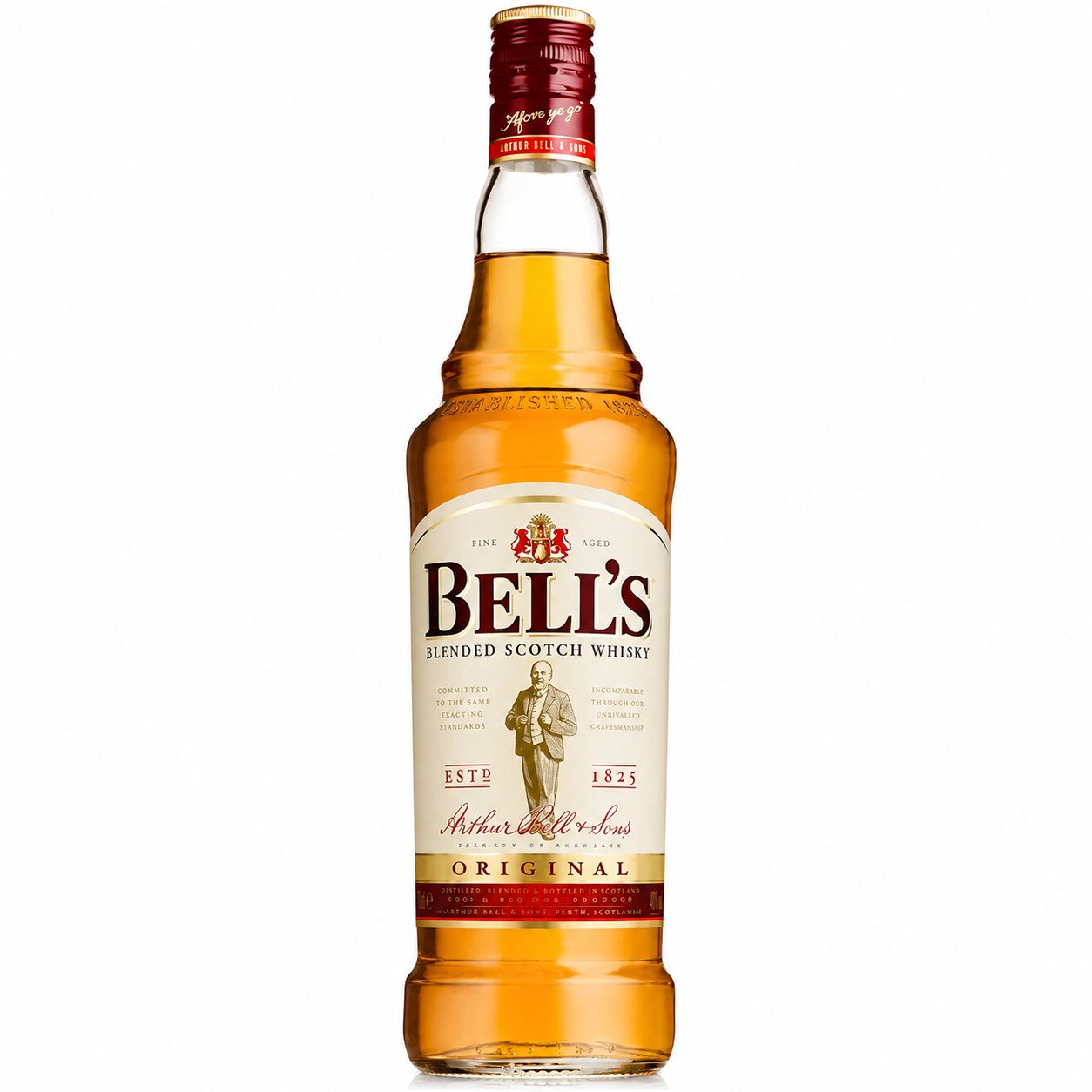 Bells Whiksy_premium-alcohol-delivery_amman-jordan - sip22 Bell's Original Blended Scotch Whisky, featuring its iconic label and Arthur Bell signature, available for delivery in Amman.