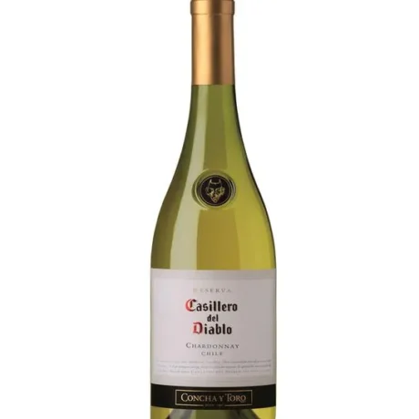 Casillero del Diablo Chardonnay Reserva, a refreshing Chilean white wine with notes of pineapple, peach, and vanilla, available for delivery in Amman.