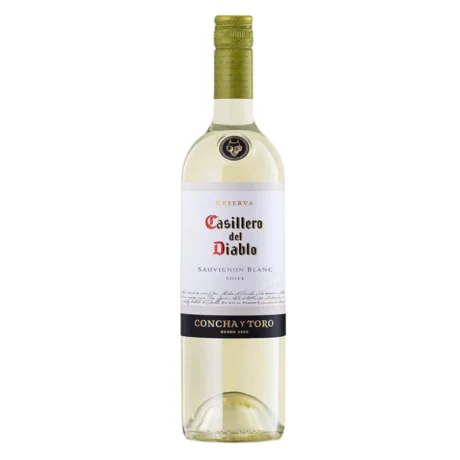 CASILLERO-DEL-DIABLO-Sauvignon-blanc-white-wine-sip22-75cl-wine-spirits-free-delivery-premium-alcohol-amman-jordan - sip22 Casillero del Diablo Sauvignon Blanc Reserva, a crisp Chilean white wine featuring lime, peach, and mineral notes, available for delivery in Amman.