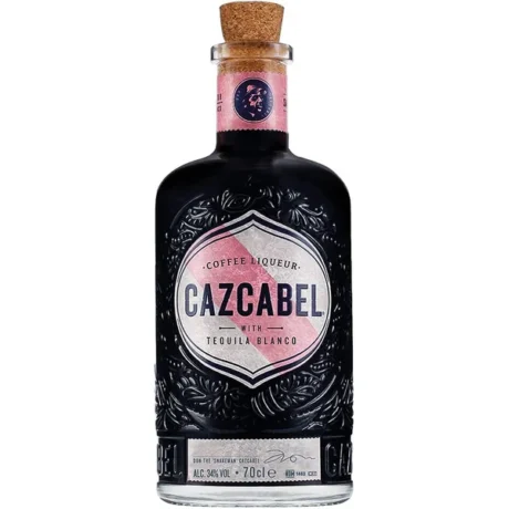 Elegant bottle of Cazcabel Coffee Tequila Liqueur, a blend of Blanco tequila and Arabica coffee, available in Amman.