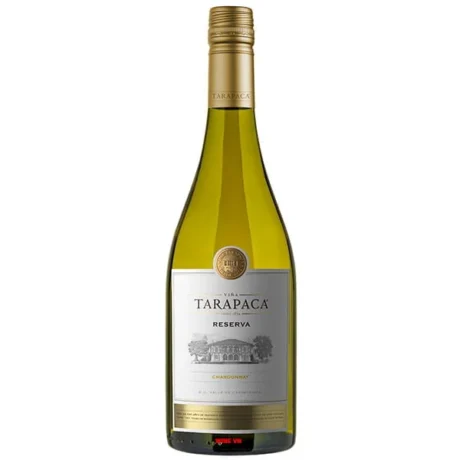 Tarapacá Reserva Chardonnay, featuring its pale yellow color and elegant labeling, available for delivery in Amman.