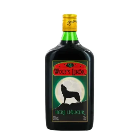 Wolf’s Likör Herb Liqueur, an aromatic 35% ABV French herbal spirit, available for delivery in Amman.
