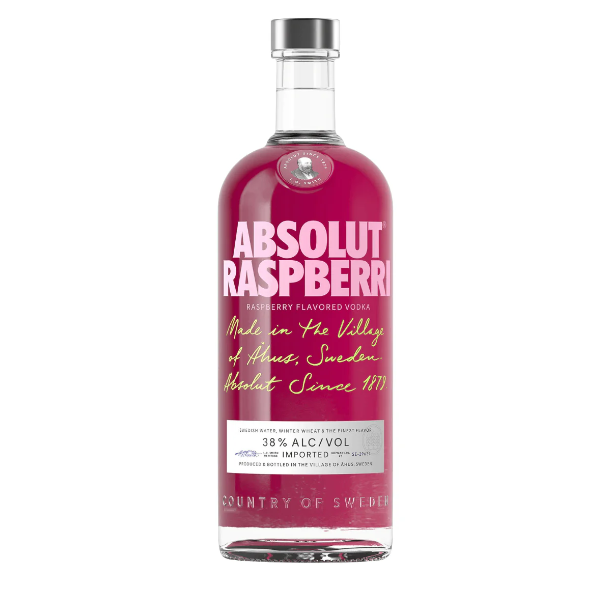 absolut-raspberri-vodka-sip22-100cl-free-delivery-premium-alcohol-amman-jordan - sip22 The striking red-scripted bottle of Absolut Raspberri Vodka, a premium Swedish spirit infused with natural raspberry flavors, available for delivery in Amman, Jordan.