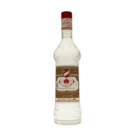 Arak Touma Extra 70cl bottle with its signature gold label, 4-times distilled from Obaideh grapes, available in Amman.