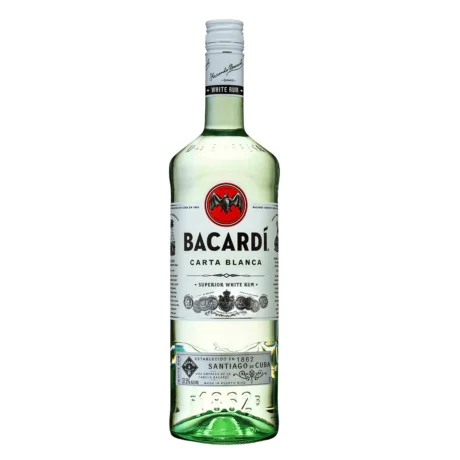 Bottle of BACARDÍ Superior White Rum with the iconic red bat logo, available for delivery in Amman, Jordan.