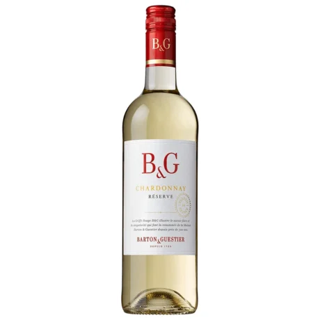 bg-chardonnay-white-wine-sip22-75cl-wine-spirits-free-delivery-premium-alcohol-amman-jordan - sip22 B&G Barton & Guestier Réserve Chardonnay, a creamy French white wine from IGP Pays d'Oc with pear, pineapple, and vanilla notes, available for delivery in Amman.