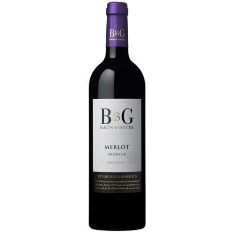 B&G Barton & Guestier Réserve Merlot, a smooth French red wine from IGP Pays d'Oc with strawberry and coffee notes, available for delivery in Amman.