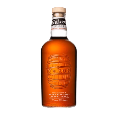 Naked Malt Blended Malt Scotch Whisky 70cl bottle, featuring the embossed sherry cask design, available for delivery in Amman.