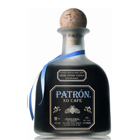 Bottle of Patrón XO Cafe coffee flavored tequila liqueur, available for fast delivery in Amman.