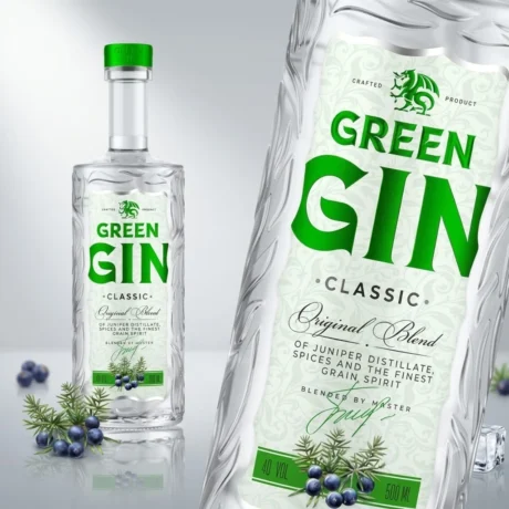 Green Gin Classic Bulbash Bottle