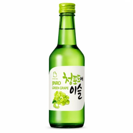 Jinro Chamisul Green Grape Soju 13 Percent ABV 360ml Bottle