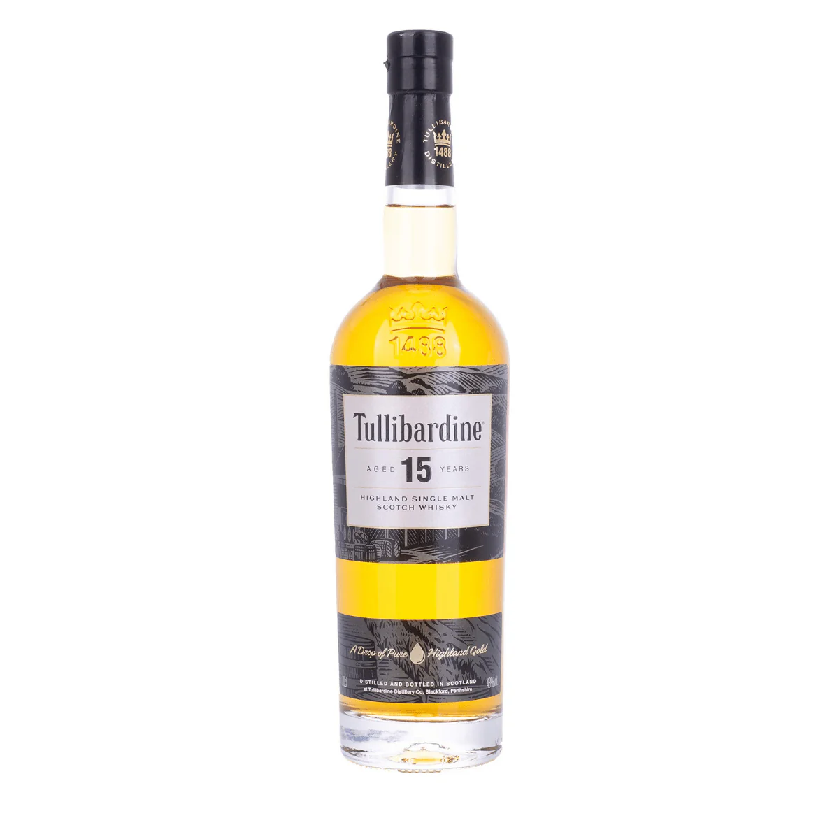 tullibardine-15-whisky-sip22-70cl-free-delivery-premium-alcohol-amman-jordan - sip22 Tullibardine 15 Year Old Single Malt Scotch Whisky Bottle